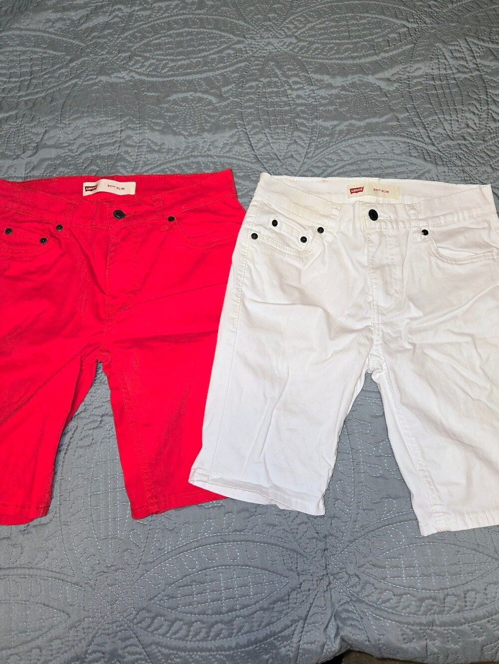 Levi's 511 Slim Boy's 14 Reg Shorts in White and Red